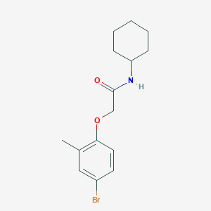molecular formula C15H20BrNO2 B325192 2-(4-bromo-2-methylphenoxy)-N-cyclohexylacetamide 