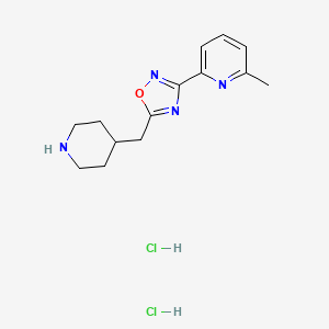 2-Methyl-6-{5-[(piperidin-4-yl)methyl]-1,2,4-oxadiazol-3-yl}pyridine dihydrochloride