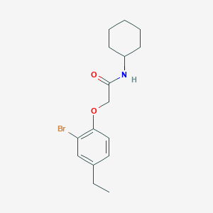 molecular formula C16H22BrNO2 B325194 2-(2-bromo-4-ethylphenoxy)-N-cyclohexylacetamide 