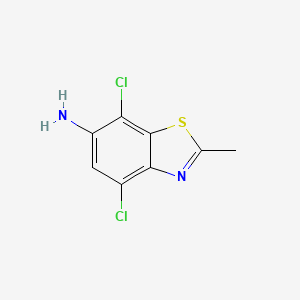 molecular formula C8H6Cl2N2S B3251992 4,7-Dichloro-2-methylbenzo[d]thiazol-6-amine CAS No. 21325-10-0