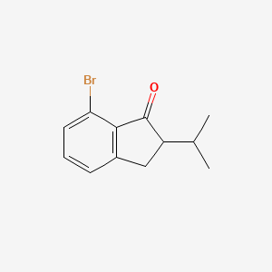 molecular formula C12H13BrO B3251998 7-Bromo-2-isopropyl-2,3-dihydro-1H-inden-1-one CAS No. 213381-49-8