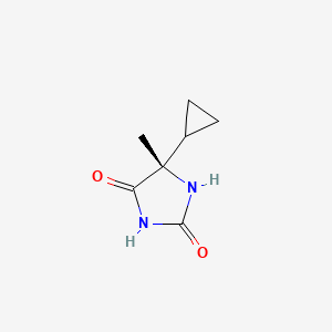 molecular formula C7H10N2O2 B3252022 (5S)-5-cyclopropyl-5-methylimidazolidine-2,4-dione CAS No. 2137145-96-9