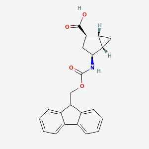 molecular formula C22H21NO4 B3252032 rel-(1R,2R,4S,5S)-4-((((9H-Fluoren-9-yl)methoxy)carbonyl)amino)bicyclo[3.1.0]hexane-2-carboxylic acid CAS No. 2137610-96-7