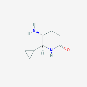 molecular formula C8H14N2O B3252033 Rel-(5R,6S)-5-amino-6-cyclopropylpiperidin-2-one CAS No. 2137618-34-7