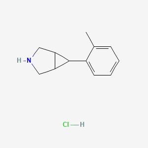 molecular formula C12H16ClN B3252047 6-(o-Tolyl)-3-azabicyclo[3.1.0]hexane hydrochloride CAS No. 2137654-93-2