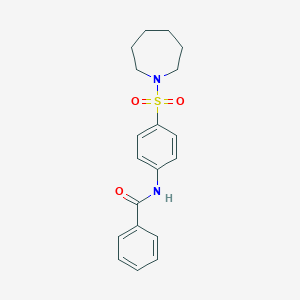 molecular formula C19H22N2O3S B325207 N-[4-(azepan-1-ylsulfonyl)phenyl]benzamide 