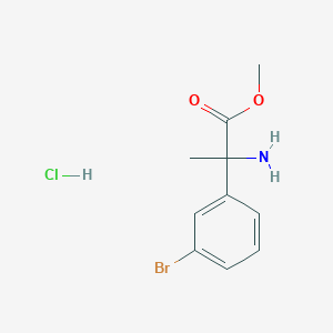 molecular formula C10H13BrClNO2 B3252076 Methyl 2-amino-2-(3-bromophenyl)propanoate hydrochloride CAS No. 2138131-80-1