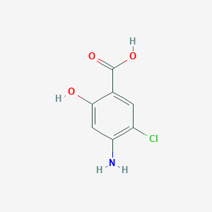 molecular formula C7H6ClNO3 B3252102 4-Amino-5-chloro-2-hydroxybenzoic acid CAS No. 21386-95-8