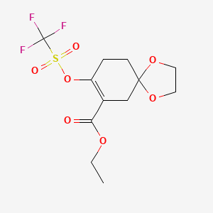 Ethyl 8-(((trifluoromethyl)sulfonyl)oxy)-1,4-dioxaspiro[4.5]dec-7-ene-7-carboxylate