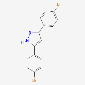 molecular formula C15H10Br2N2 B3252118 3,5-bis(4-bromophenyl)-1H-pyrazole CAS No. 21399-30-4
