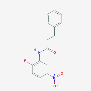 molecular formula C15H13FN2O3 B325217 N-(2-fluoro-5-nitrophenyl)-3-phenylpropanamide 