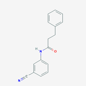 molecular formula C16H14N2O B325220 N-(3-cyanophenyl)-3-phenylpropanamide 