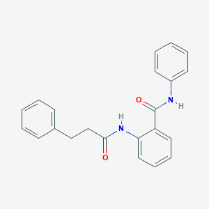 molecular formula C22H20N2O2 B325221 N-phenyl-2-[(3-phenylpropanoyl)amino]benzamide 