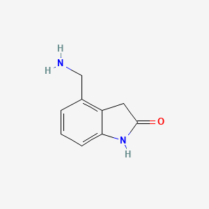 molecular formula C9H10N2O B3252231 2H-Indol-2-one, 4-(aminomethyl)-1,3-dihydro- CAS No. 214759-48-5