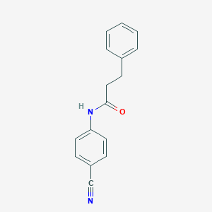 molecular formula C16H14N2O B325225 N-(4-cyanophenyl)-3-phenylpropanamide 