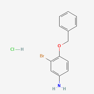 molecular formula C13H13BrClNO B3252257 4-(Benzyloxy)-3-bromoaniline hydrochloride CAS No. 215113-01-2