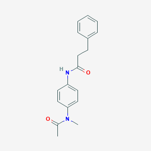 molecular formula C18H20N2O2 B325226 N-{4-[acetyl(methyl)amino]phenyl}-3-phenylpropanamide 