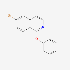 molecular formula C15H10BrNO B3252275 6-Bromo-1-phenoxyisoquinoline CAS No. 215453-25-1