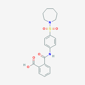 2-{[4-(1-Azepanylsulfonyl)anilino]carbonyl}benzoic acid