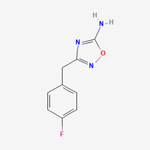 molecular formula C9H8FN3O B3252287 3-[(4-Fluorophenyl)methyl]-1,2,4-oxadiazol-5-amine CAS No. 215519-35-0