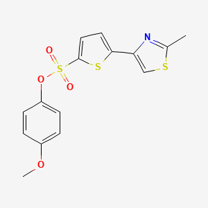 4-Methoxyphenyl 5-(2-methylthiazol-4-yl)thiophene-2-sulfonate