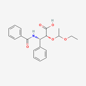 molecular formula C20H23NO5 B3252347 (alphaR,BetaS)-beta-(benzoylamino)-alpha-(1-ethoxyethoxy)benzenepropanoic acid CAS No. 216094-54-1