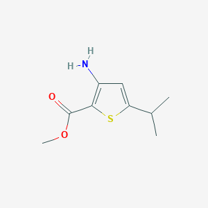molecular formula C9H13NO2S B3252358 Methyl 3-amino-5-isopropylthiophene-2-carboxylate CAS No. 216574-44-6