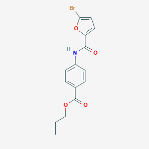 molecular formula C15H14BrNO4 B325238 Propyl 4-[(5-bromo-2-furoyl)amino]benzoate 