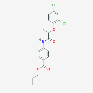 molecular formula C19H19Cl2NO4 B325239 Propyl 4-{[2-(2,4-dichlorophenoxy)propanoyl]amino}benzoate 