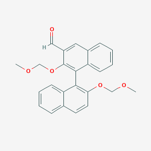 molecular formula C25H22O5 B3252413 3-(Methoxymethoxy)-4-[2-(methoxymethoxy)naphthalen-1-yl]naphthalene-2-carbaldehyde CAS No. 216978-80-2