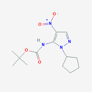 t-Butyl (1-cyclopentyl-4-nitro-1H-pyrazol-5-yl)carbamate