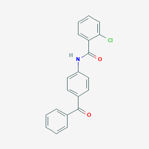 molecular formula C20H14ClNO2 B325250 N-(4-benzoylphenyl)-2-chlorobenzamide 
