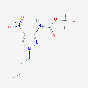 molecular formula C12H20N4O4 B3252531 t-Butyl (1-butyl-4-nitro-1H-pyrazol-3-yl)carbamate CAS No. 2171318-59-3