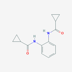 molecular formula C14H16N2O2 B325254 N-{2-[(cyclopropylcarbonyl)amino]phenyl}cyclopropanecarboxamide 