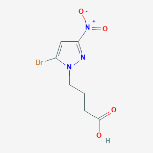 molecular formula C7H8BrN3O4 B3252541 4-(5-Bromo-3-nitro-1H-pyrazol-1-yl)butanoic acid CAS No. 2171323-72-9