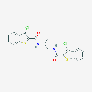 3-chloro-N-(2-{[(3-chloro-1-benzothien-2-yl)carbonyl]amino}-1-methylethyl)-1-benzothiophene-2-carboxamide