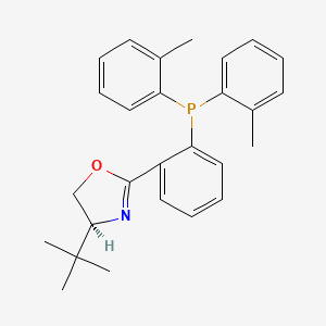 molecular formula C27H30NOP B3252649 (S)-2-[2-[Bis(2-tolyl)phosphino]phenyl]-4-tert-butyl-2-oxazoline CAS No. 218460-00-5