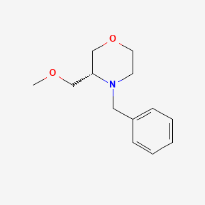molecular formula C13H19NO2 B3252657 (3R)-4-benzyl-3-methoxymethylmorpholine CAS No. 218594-73-1