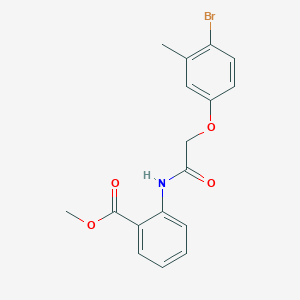 molecular formula C17H16BrNO4 B325266 Methyl 2-{[(4-bromo-3-methylphenoxy)acetyl]amino}benzoate 