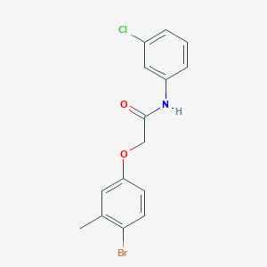 molecular formula C15H13BrClNO2 B325268 2-(4-bromo-3-methylphenoxy)-N-(3-chlorophenyl)acetamide 