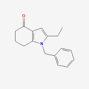 molecular formula C17H19NO B3252701 1-benzyl-2-ethyl-4,5,6,7-tetrahydro-1H-indol-4-one CAS No. 218934-50-0