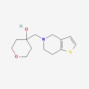 molecular formula C13H19NO2S B3252709 4-((6,7-dihydrothieno[3,2-c]pyridin-5(4H)-yl)methyl)tetrahydro-2H-pyran-4-ol CAS No. 2189368-18-9