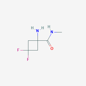 molecular formula C6H10F2N2O B3252747 Cnc(=O)C1(N)CC(F)(F)C1 CAS No. 2193057-38-2