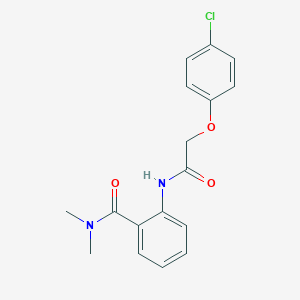 molecular formula C17H17ClN2O3 B325275 2-{[(4-chlorophenoxy)acetyl]amino}-N,N-dimethylbenzamide 