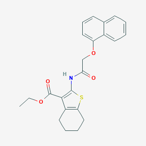 molecular formula C23H23NO4S B325278 Ethyl 2-{[(1-naphthyloxy)acetyl]amino}-4,5,6,7-tetrahydro-1-benzothiophene-3-carboxylate CAS No. 443896-83-1