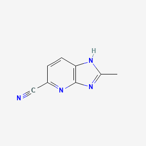 molecular formula C8H6N4 B3252816 2-Methyl-1H-imidazo[4,5-b]pyridine-5-carbonitrile CAS No. 219762-30-8