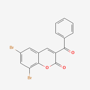 molecular formula C16H8Br2O3 B3252838 3-Benzoyl-6,8-dibromochromen-2-one CAS No. 2199-84-0