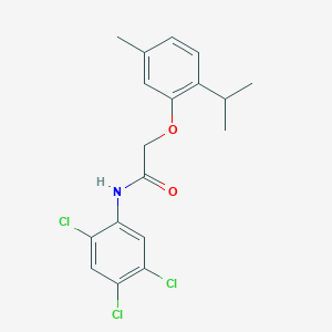 molecular formula C18H18Cl3NO2 B325285 2-(2-isopropyl-5-methylphenoxy)-N-(2,4,5-trichlorophenyl)acetamide 