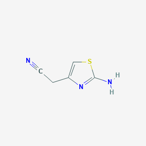 molecular formula C5H5N3S B3252863 4-Thiazoleacetonitrile, 2-amino- CAS No. 220041-34-9