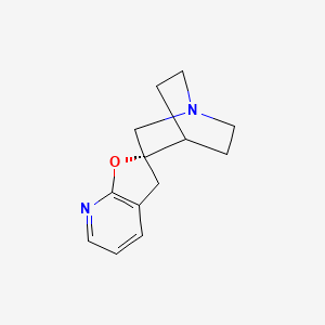 molecular formula C13H16N2O B3252874 螺[1-氮杂双环[2.2.2]辛烷-3,2'(3'H)-呋喃[2,3-b]吡啶]，(2'S)- CAS No. 220099-90-1